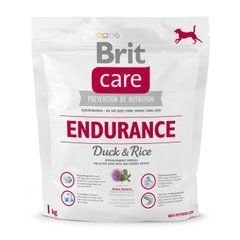 Сухий корм для активних собак всіх порід Brit Care Endurance 1 кг (качка та рис)