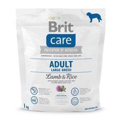 Сухий корм для дорослих собак великих порід (вагою від 25 кг) Brit Care Adult Large Breed Lamb & Rice 1 кг (ягня та рис)