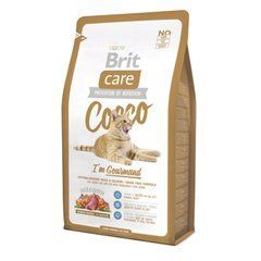 Сухий корм для вибагливих котів з чутливим травленням Brit Care Cat Cocco I am Gourmand 2 кг (качка та лосось)